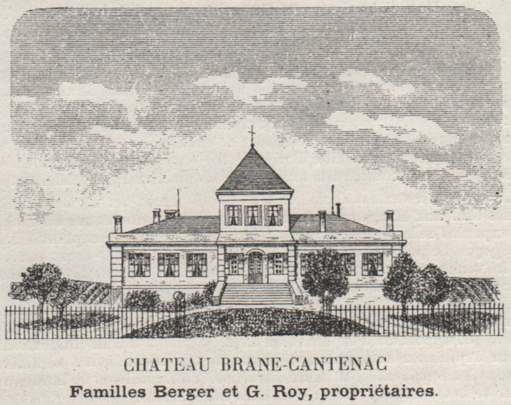 MÉDOC. CANTENAC. Chateau Brane-Cantenac. Roys. Bordeaux. SMALL 1908 old print